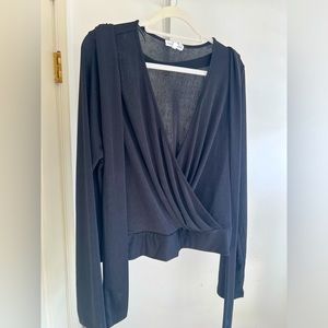 Good American Size 5 Faux-Wrap Long sleeve Top